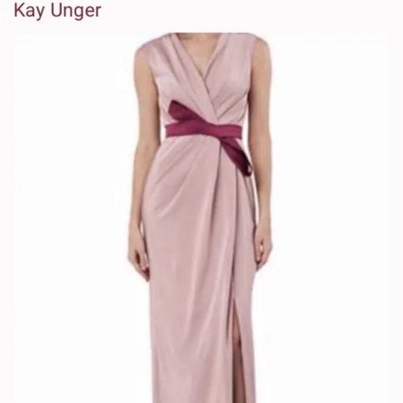 Kay Unger Mauve Dress Size 8 - Picture 1 of 5
